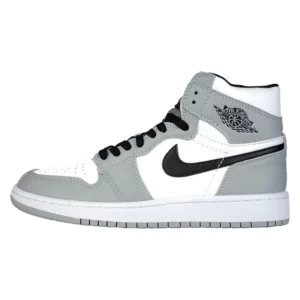 کفش ورزشی بندی مقاوم در برابر سایش و انعطاف‌پذیر مدل Air Jordan 1 Mid Light Smoke