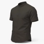 پیراهن آستین کوتاه یقه ایستاده مردانه ابراف مدل رادمان کد SHOK